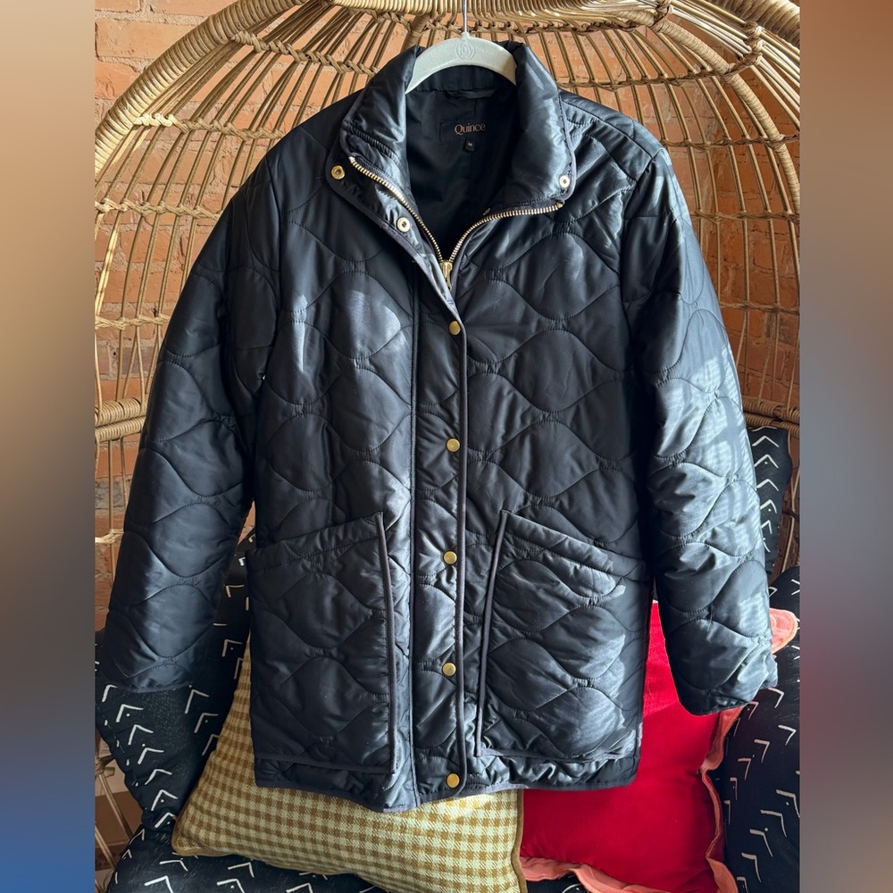 Quince Black Quilted Jacket